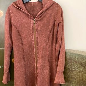 Testimony long sweatshirt jacket